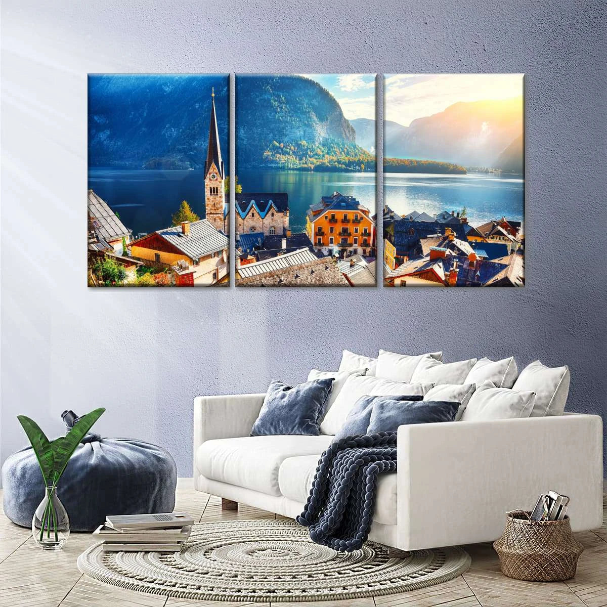 40x90cm 3 Panneaux Impression Photo Toile