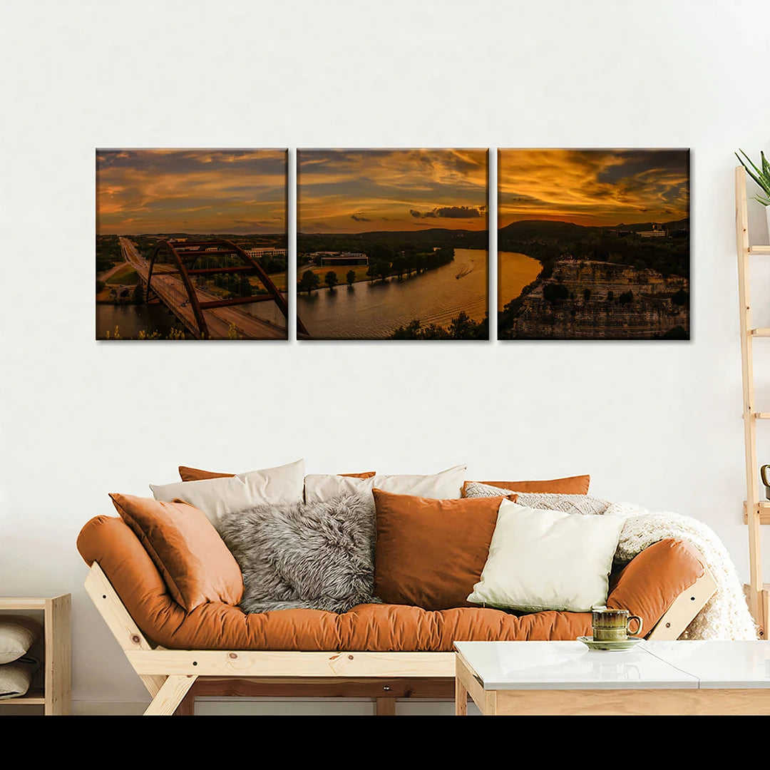 3 Parties Personnalisé Photo Sur Toile Carré