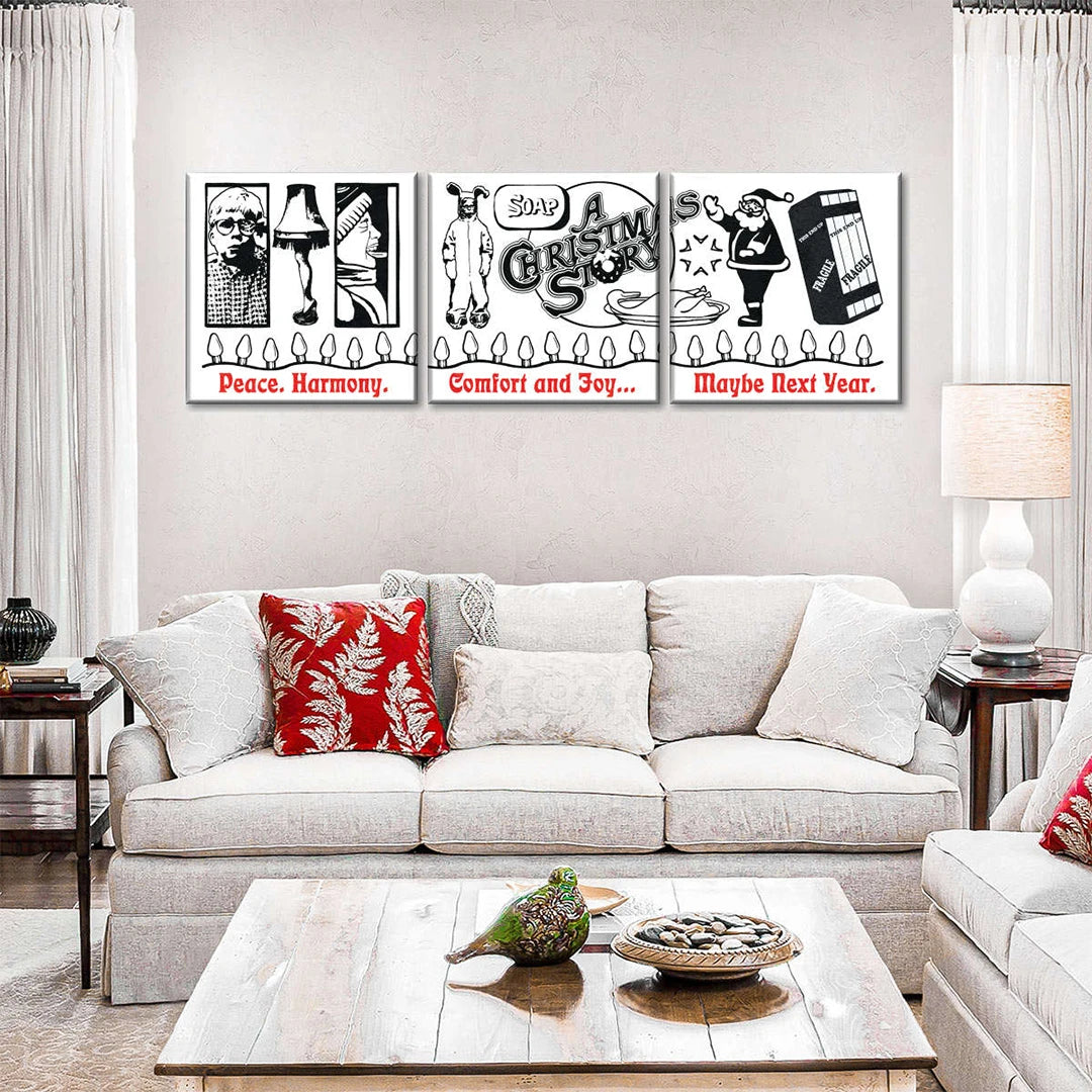 3 Parties Personnalisé Photo Sur Toile Carré