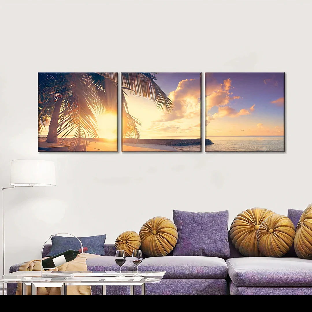 3 Parties Personnalisé Photo Sur Toile Carré