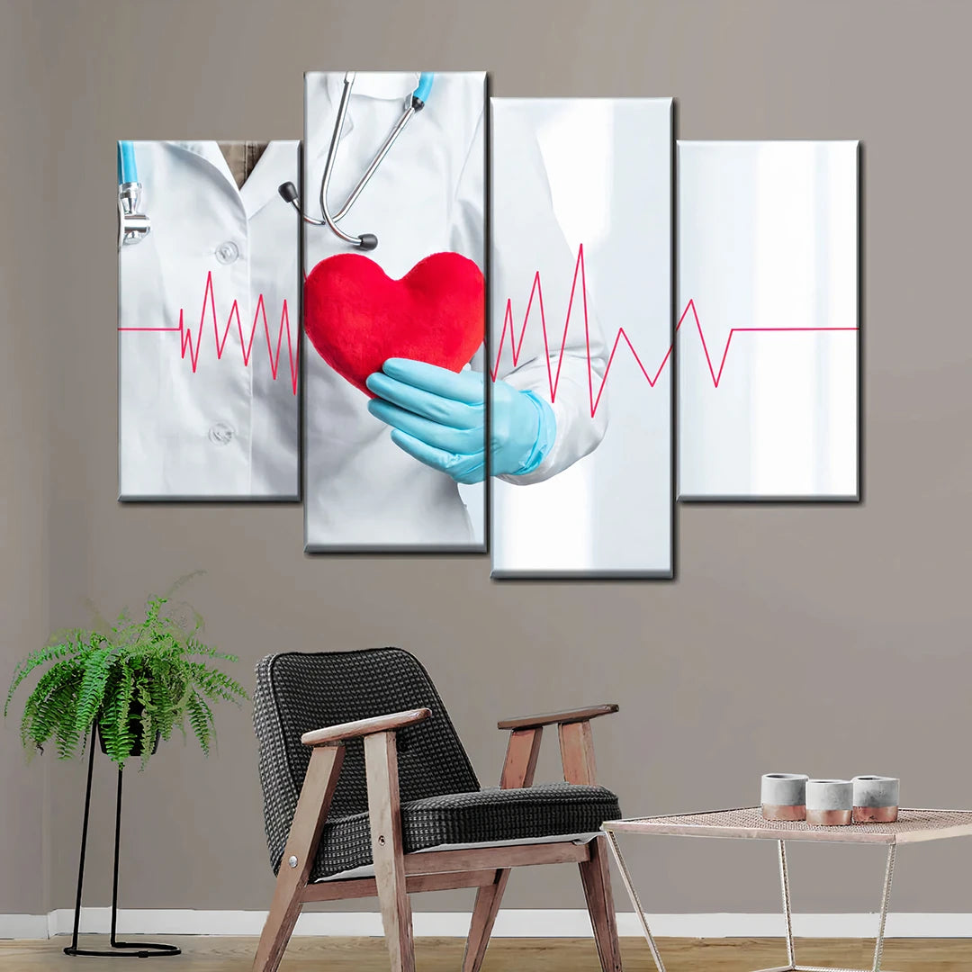 89x120cm 4 Parties Toile Personnalisé Photo