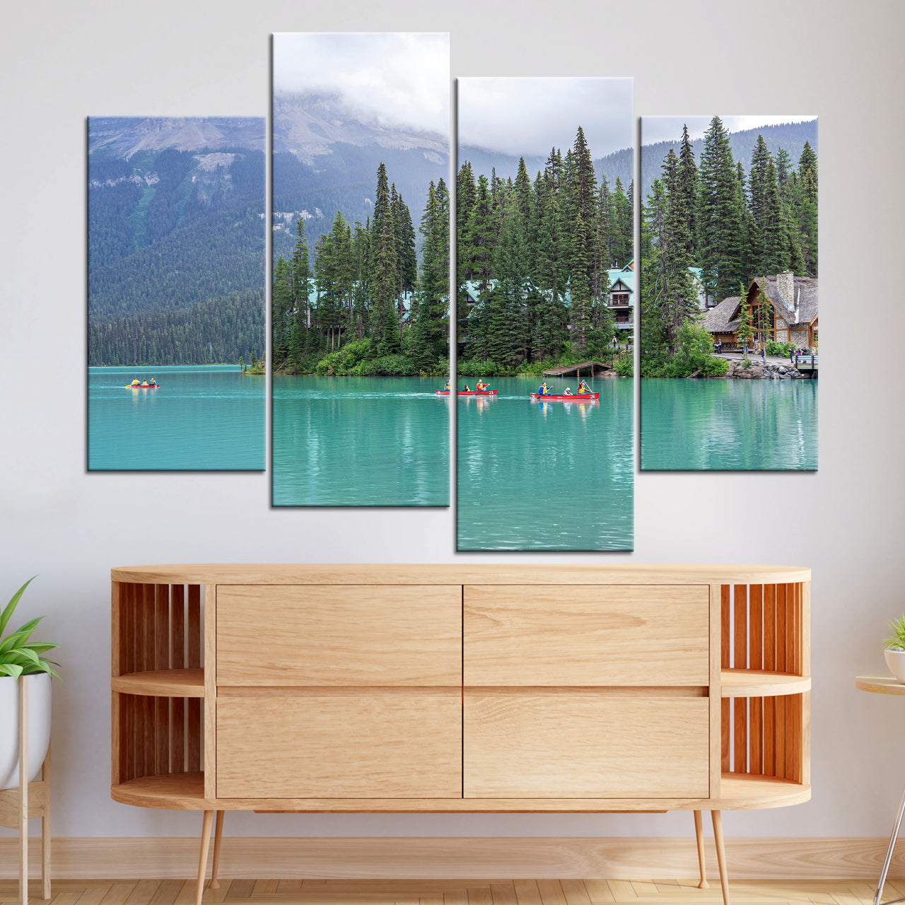 89x120cm 4 Panneaux Impression Photo Toile