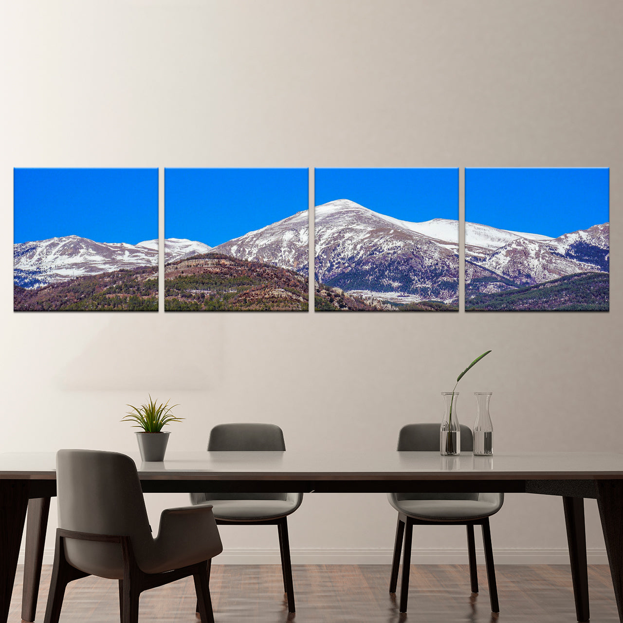 Panoramique 4 Parties Photo Sur Toile Personnalisé