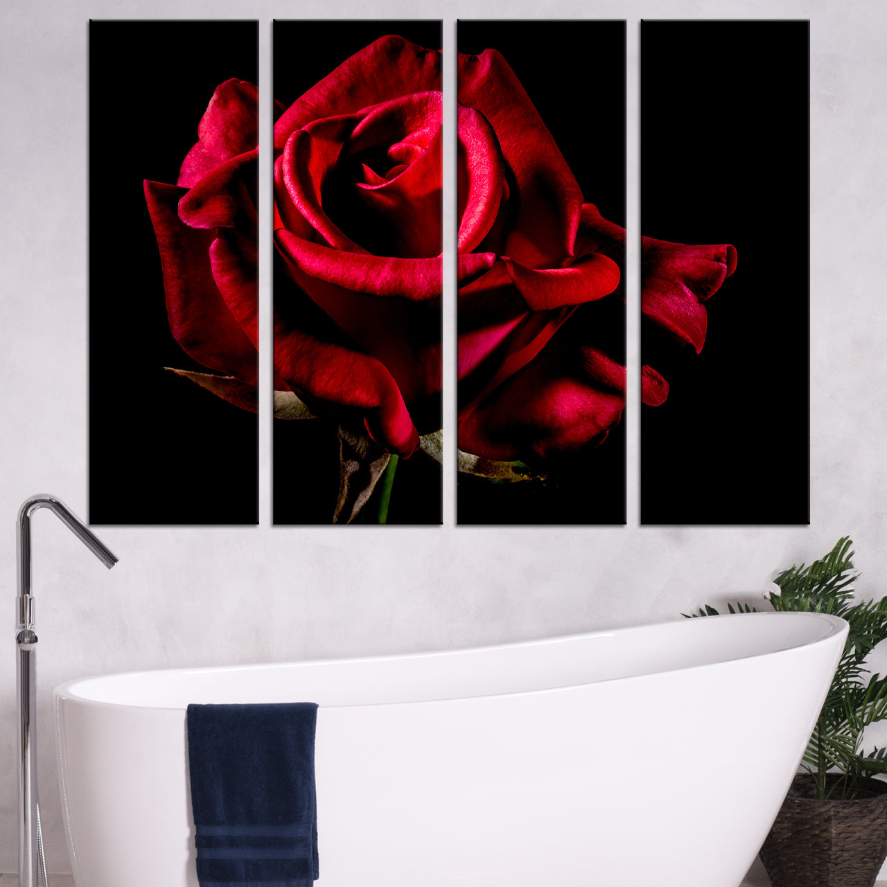 80x120cm 4 Panneaux Impression Photo Toile