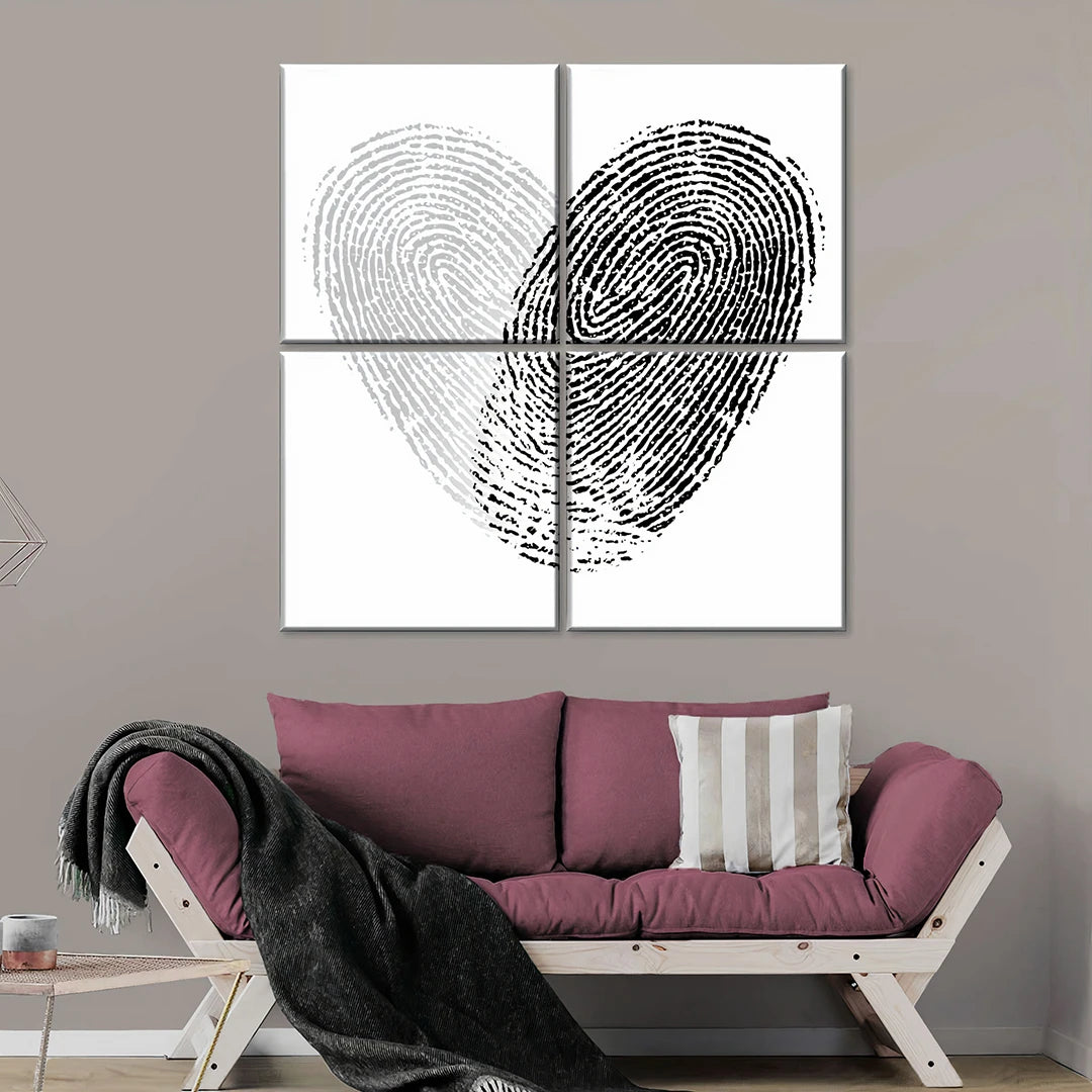 Carré 4 Parties Photo Sur Toile Personnalisé