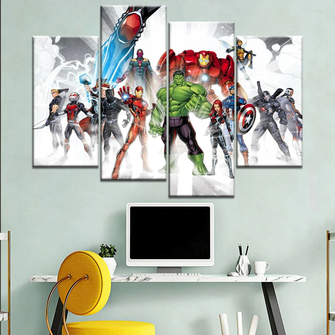 89x120cm 4 Parties Toile Personnalisé Photo