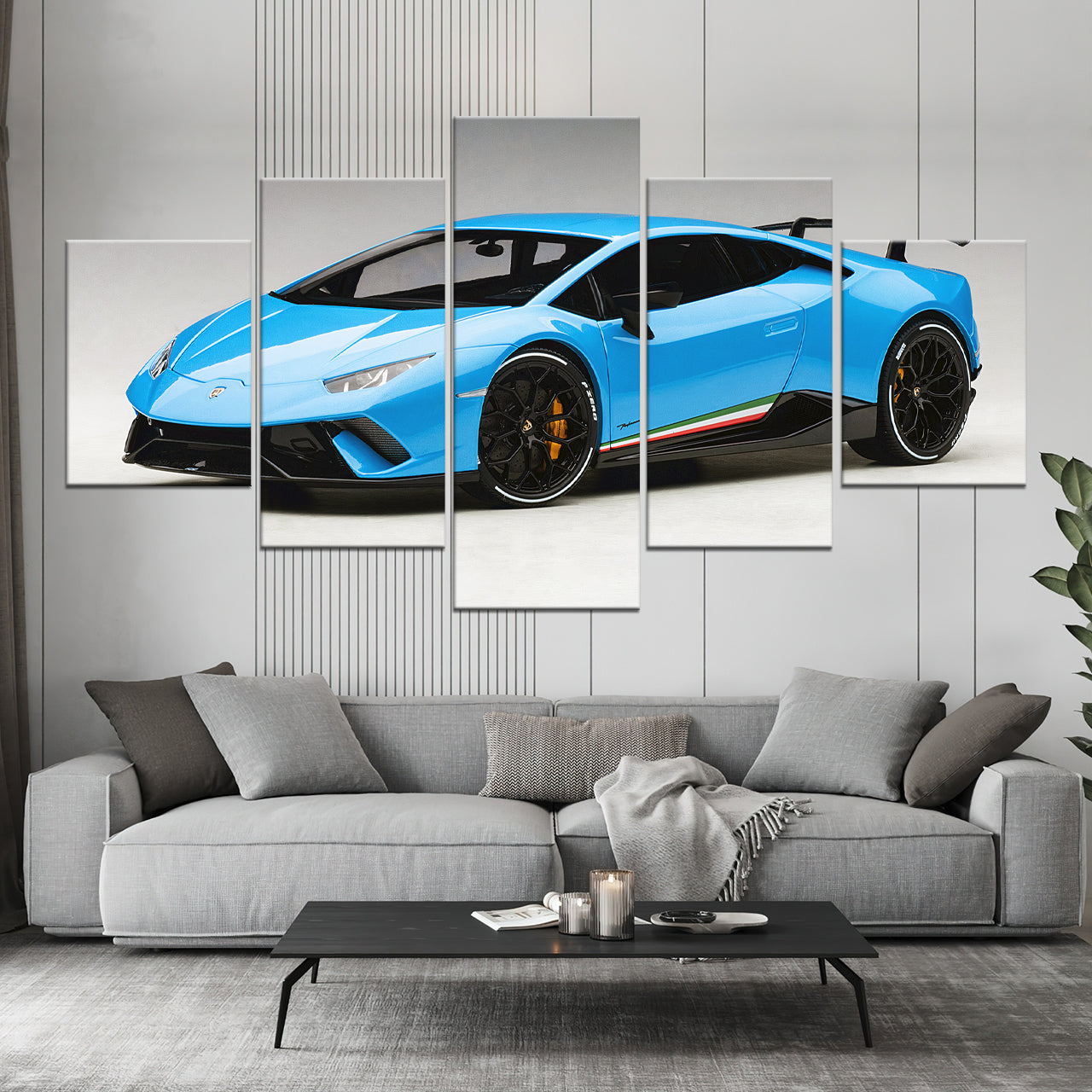 80x150cm 5 Panneaux Impression Photo Toile