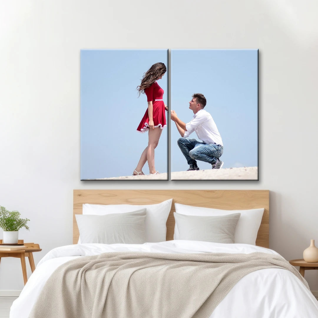 Impression Photo Toile 2 Panneaux Portrait