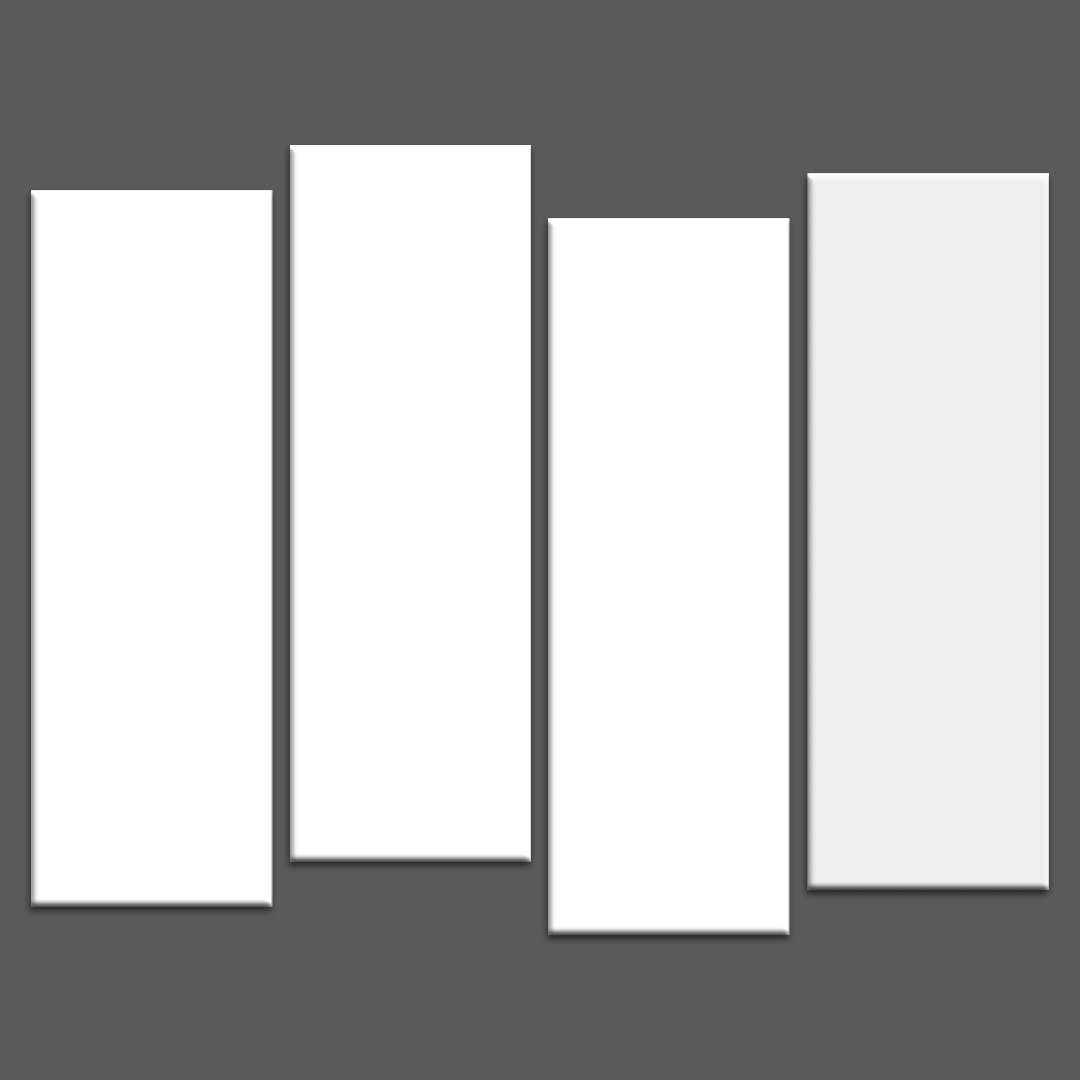 Décalé 4 Parties Photo Sur Toile Personnalisé