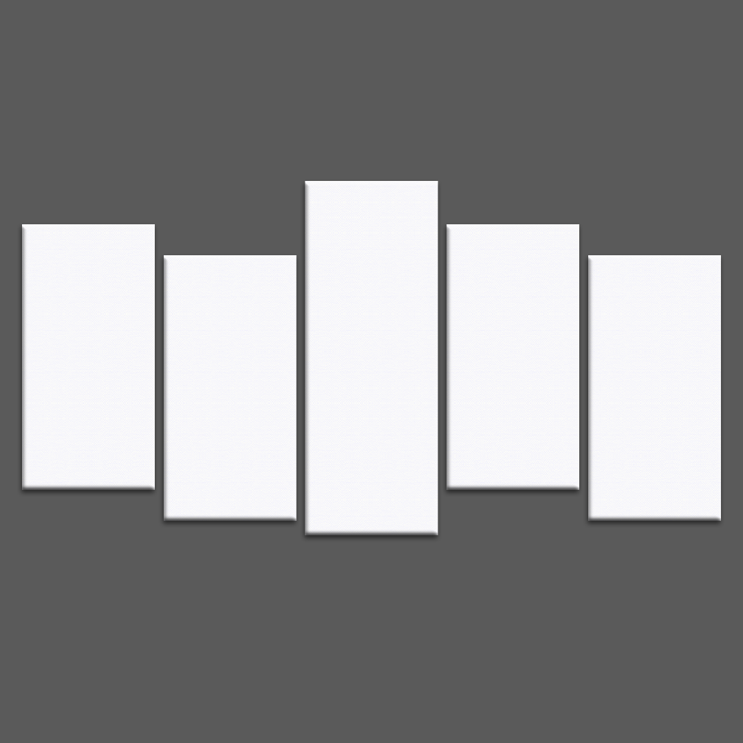 Décalé 5 Parties Photo Sur Toile Personnalisé