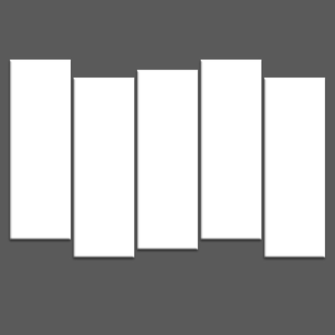 Égale Décalé 5 Parties Photo Sur Toile Personnalisé