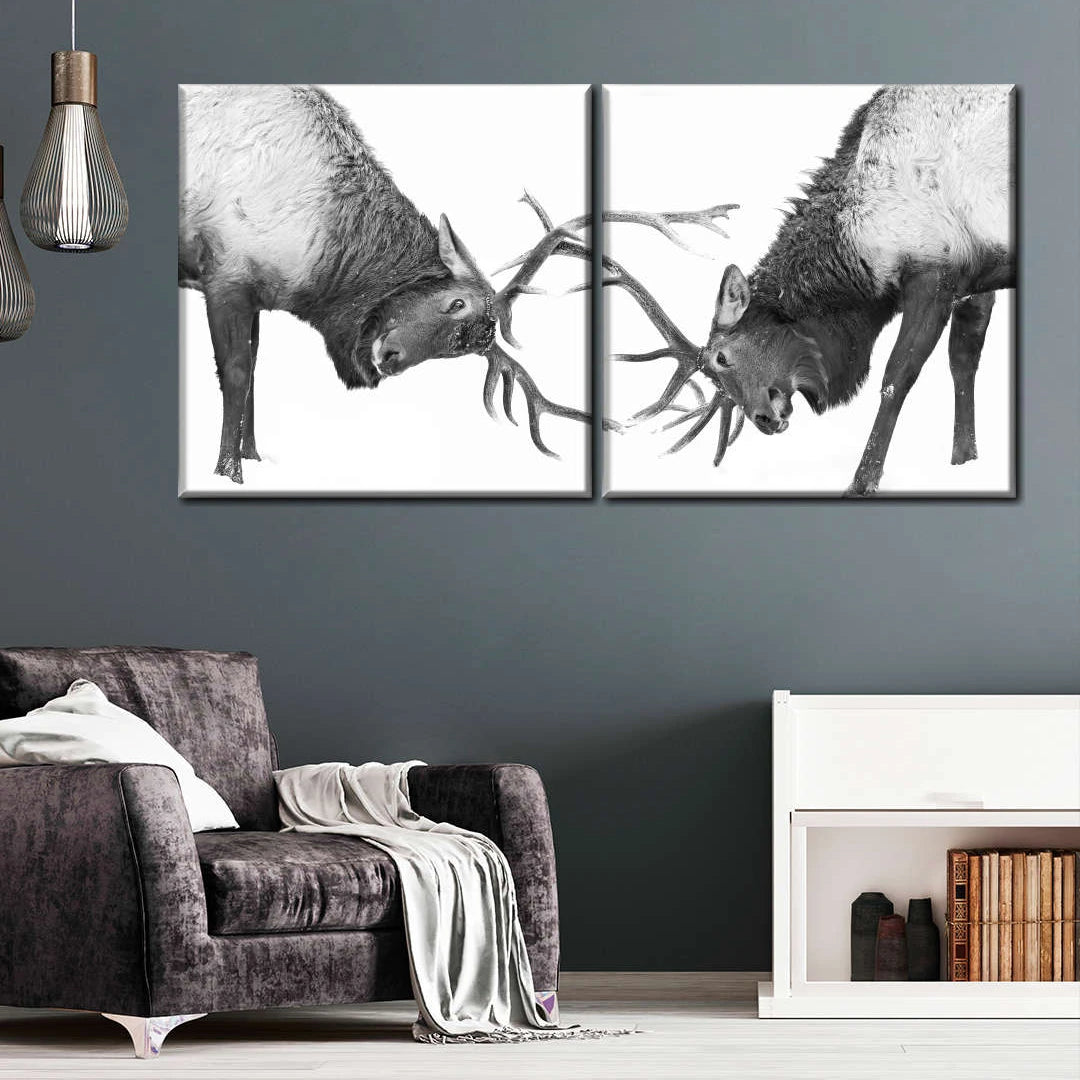 2 Panneaux Impression Photo Toile Carré