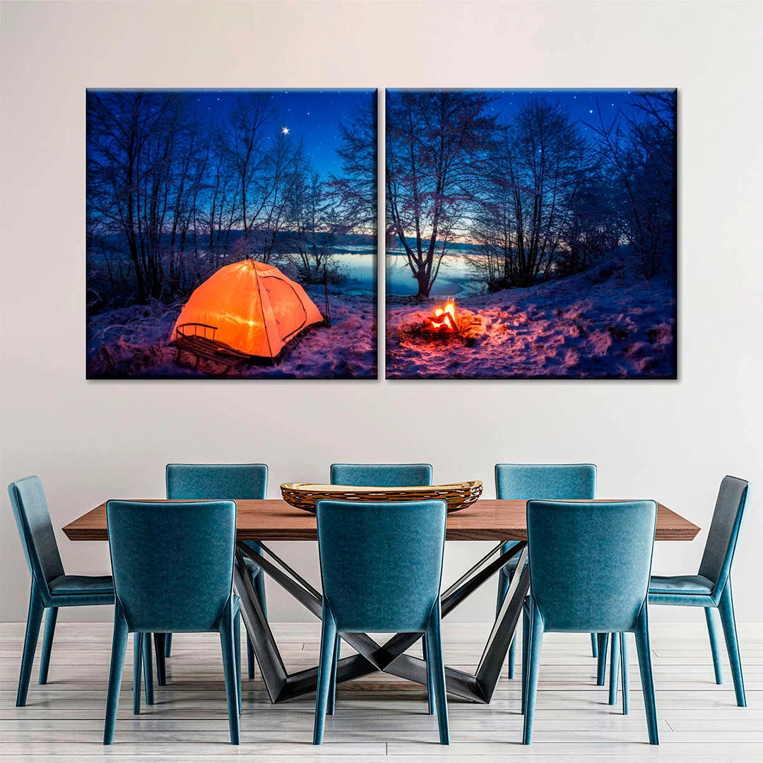 2 Panneaux Impression Photo Toile Carré