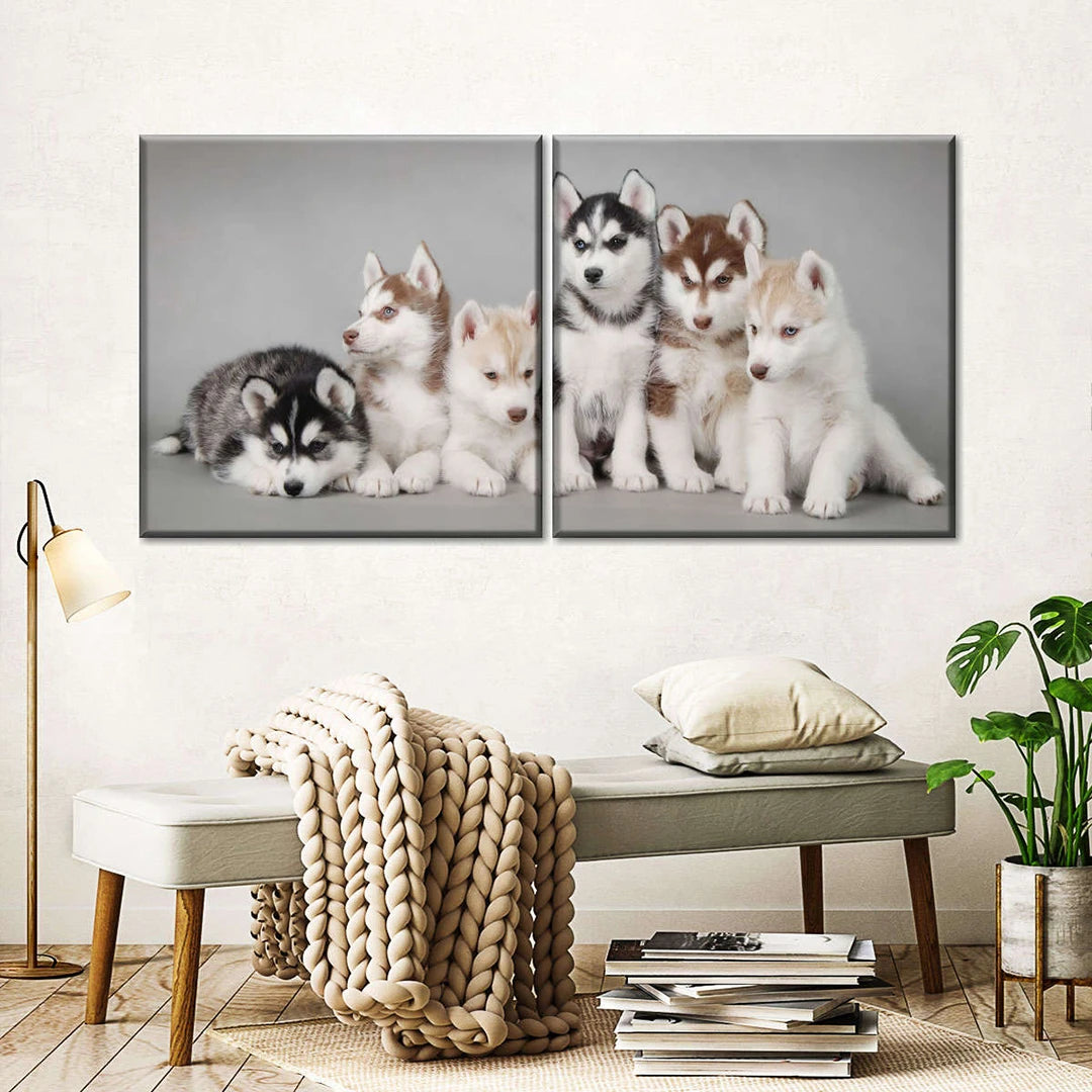 2 Panneaux Impression Photo Toile Carré