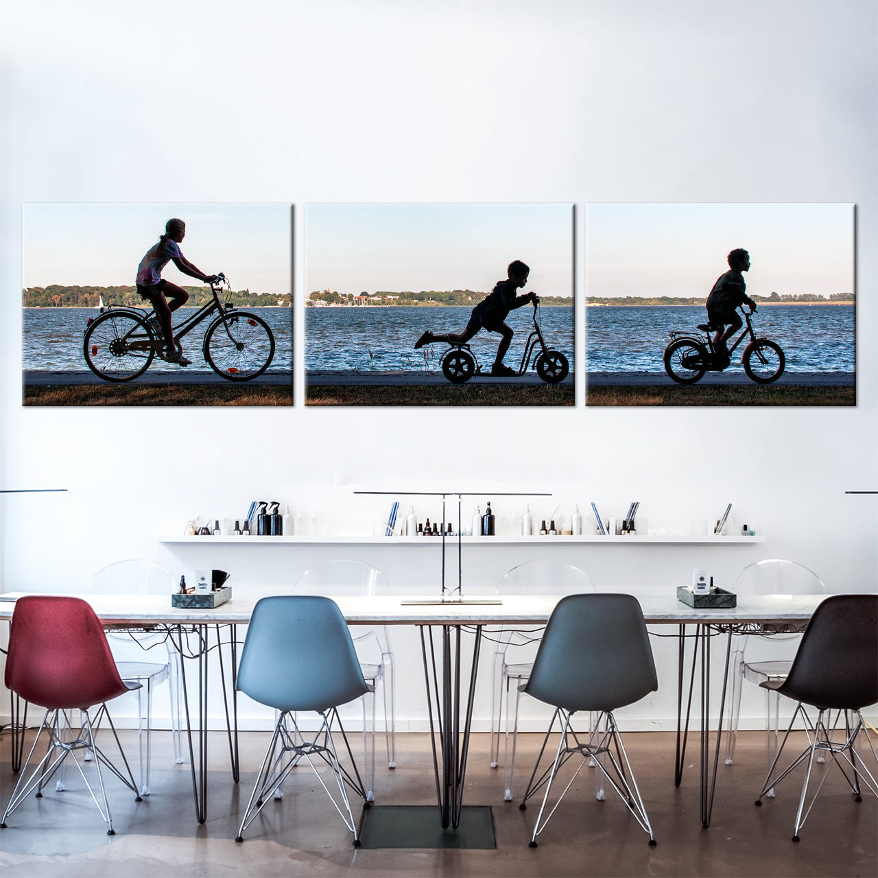 40x180cm 3 Parties Personnalisé Photo sur toile