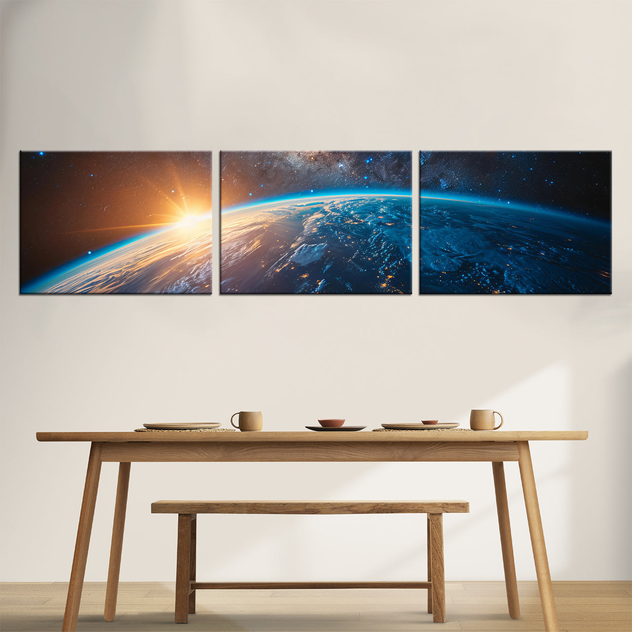 40x180cm 3 Parties Personnalisé Photo sur toile
