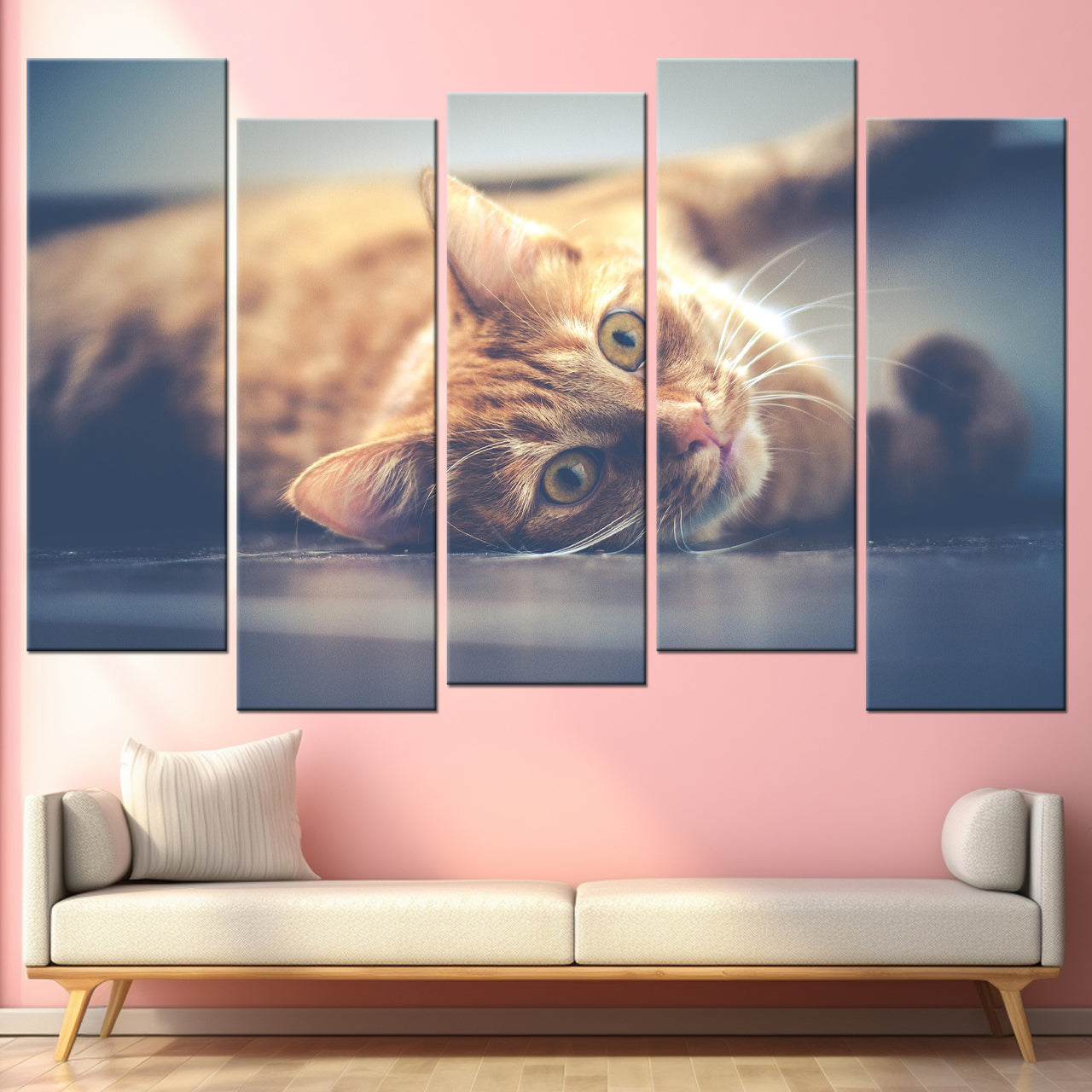 Égale Décalé 5 Parties Photo Sur Toile Personnalisé