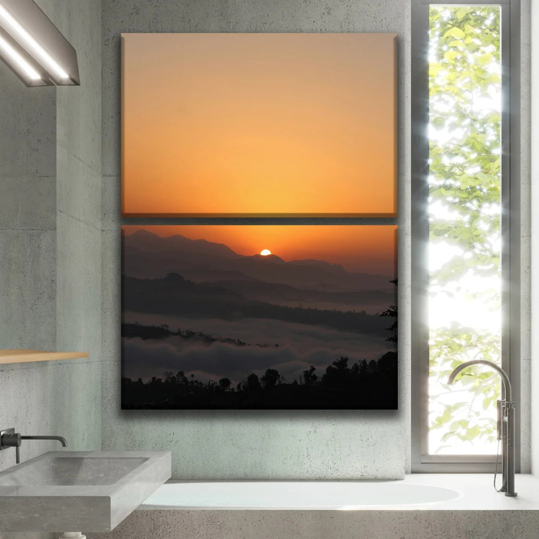 Portrait Impression Photo Toile 2 Panneaux