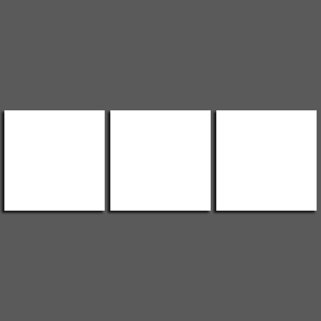 3 Panneaux Pêle-mêle Photo Sur Toile Carré