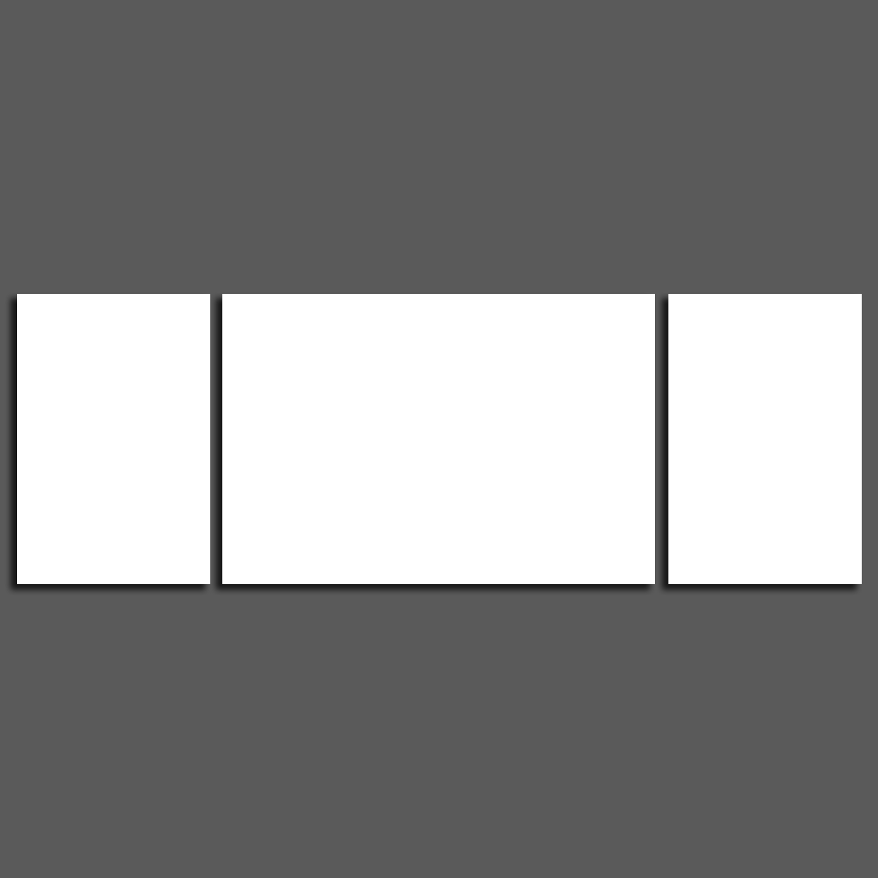 40x120cm 3 Parties Toile Personnalisé Photo