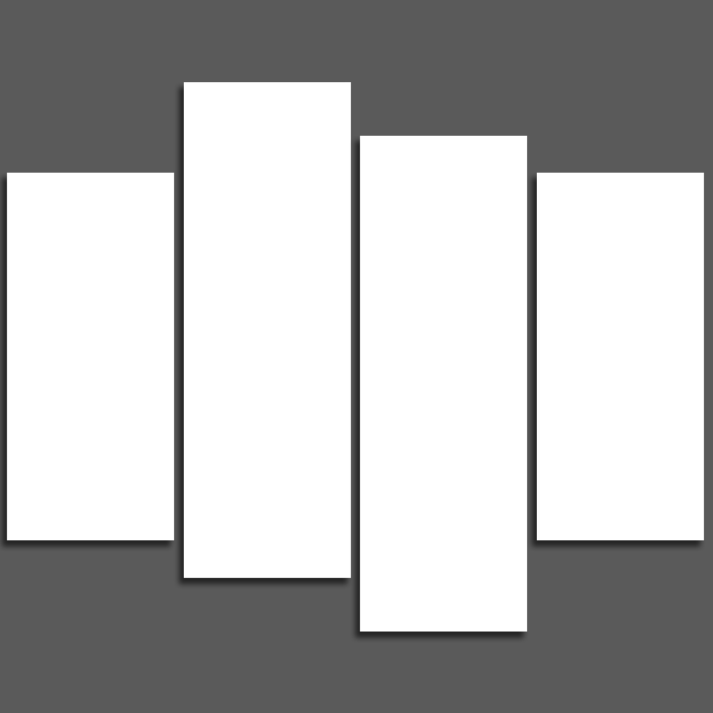 89x120cm 4 Parties Toile Personnalisé Photo