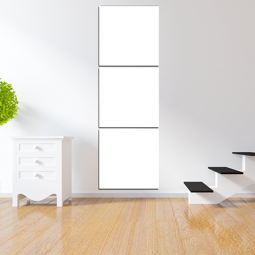 3 Panneaux Impression Photo Toile Carré