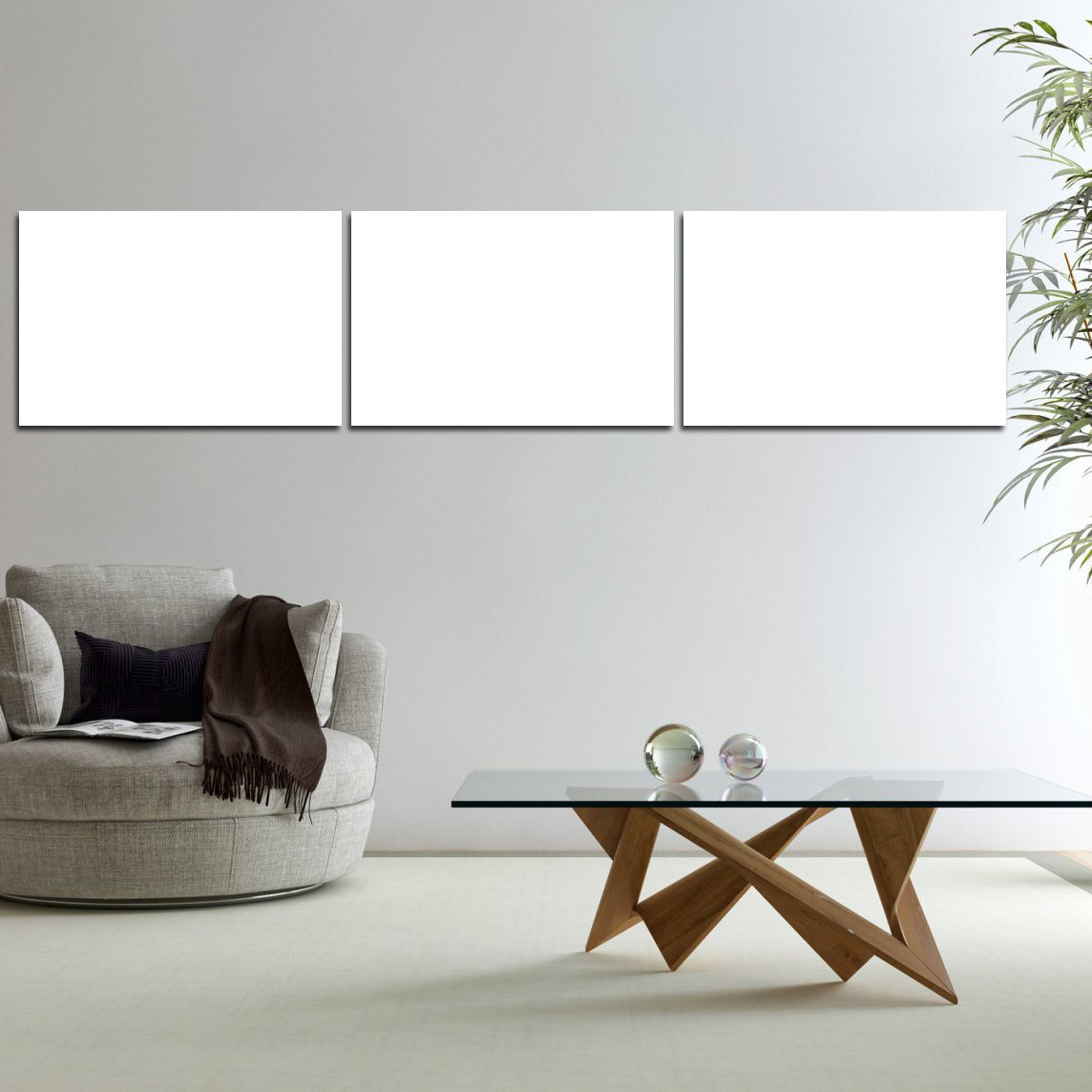 40x180cm 3 Panneaux Impression Photo Toile