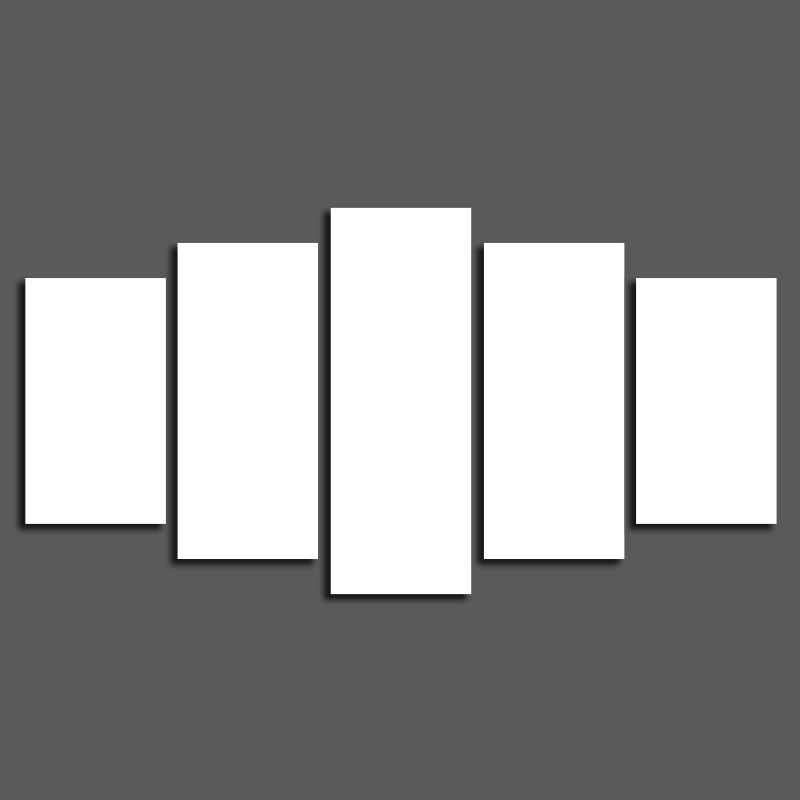 55x100cm 5 Parties Photo Sur Toile Personnalisé