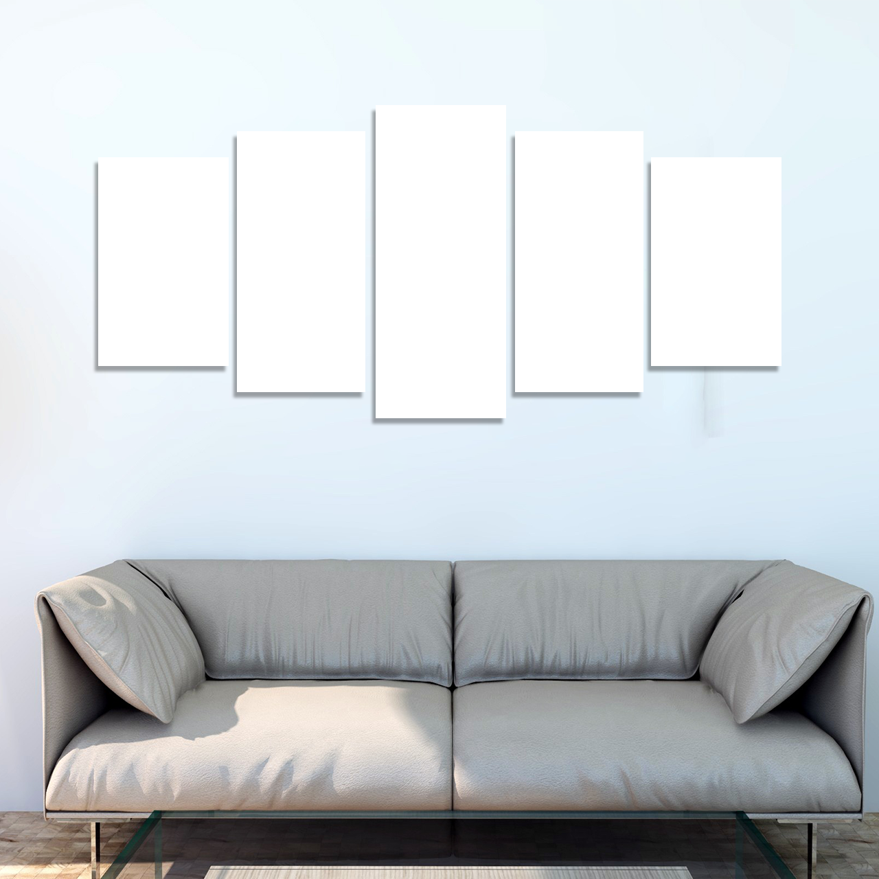 60x125cm 5 Panneaux Impression Photo Toile