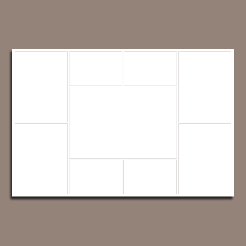 9 Photos Pêle-mêle Photo Sur Toile Paysage