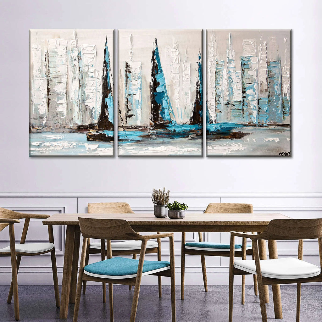 76x153cm 3 Panneaux Impression Photo Toile XL