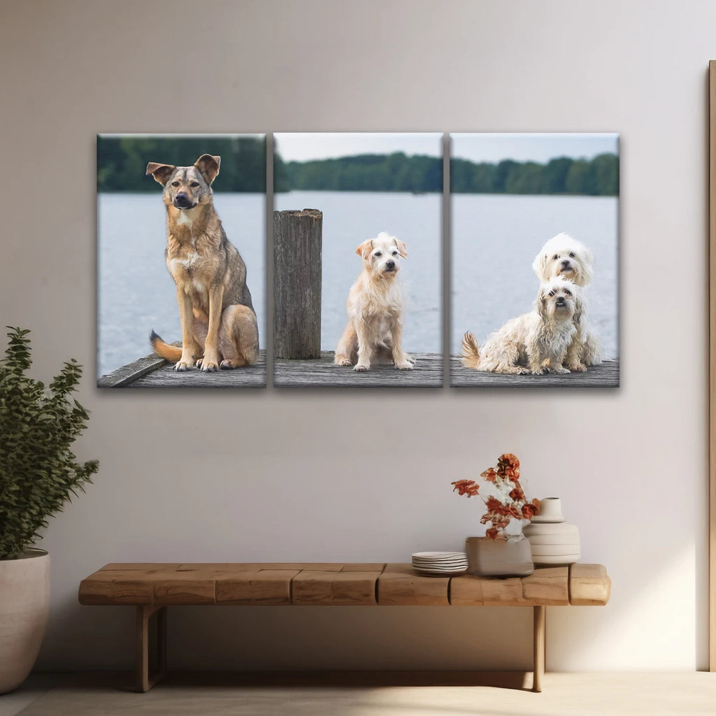 40x90cm 3 Parties Toile Personnalisé Photo