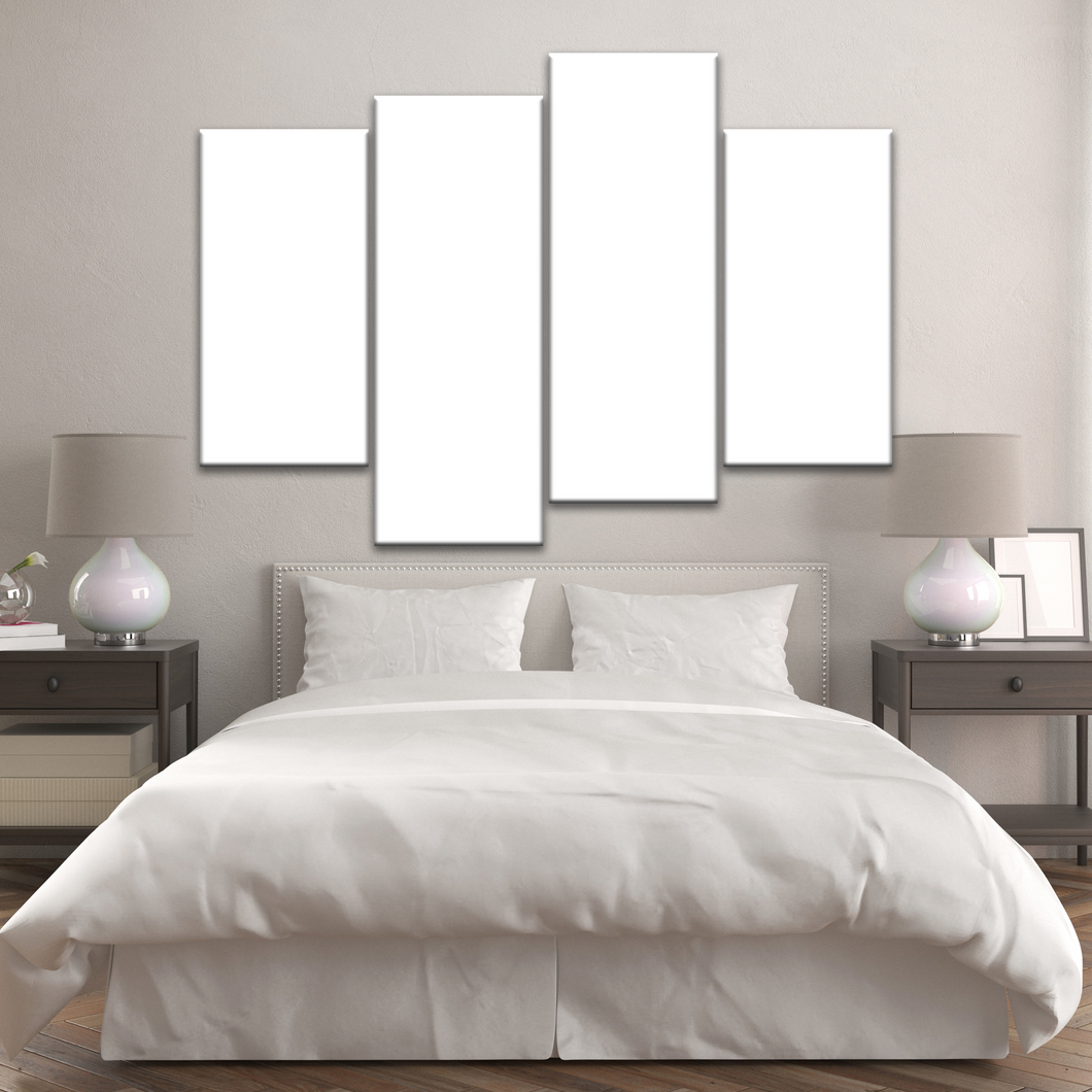 4 Piece Bedroom Photo Canvas Prints