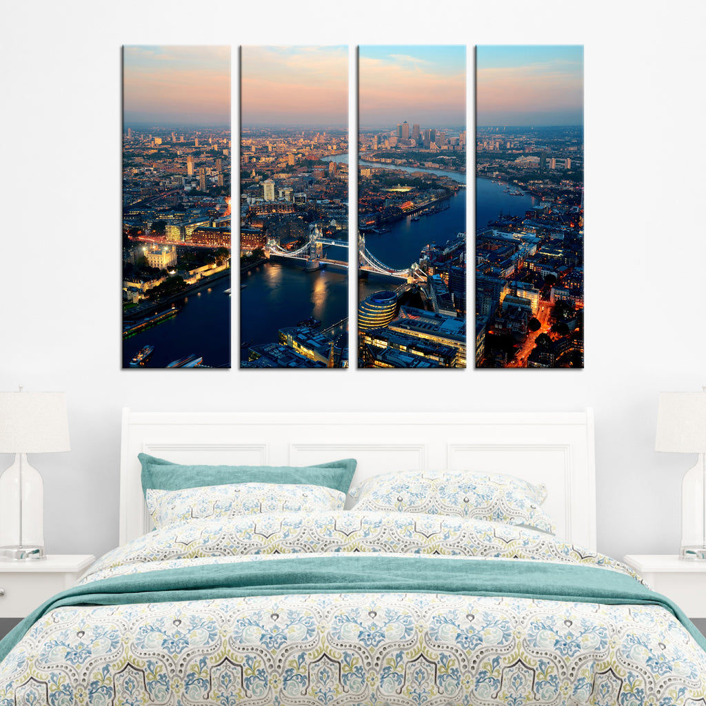 80x120cm 4 Parties Toile Personnalisé Photo