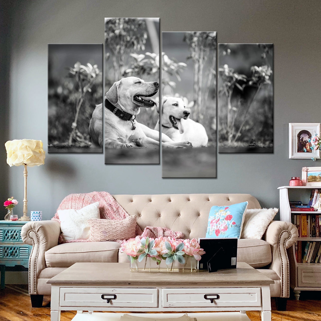 55x80cm 4 Panneaux Impression Photo Toile