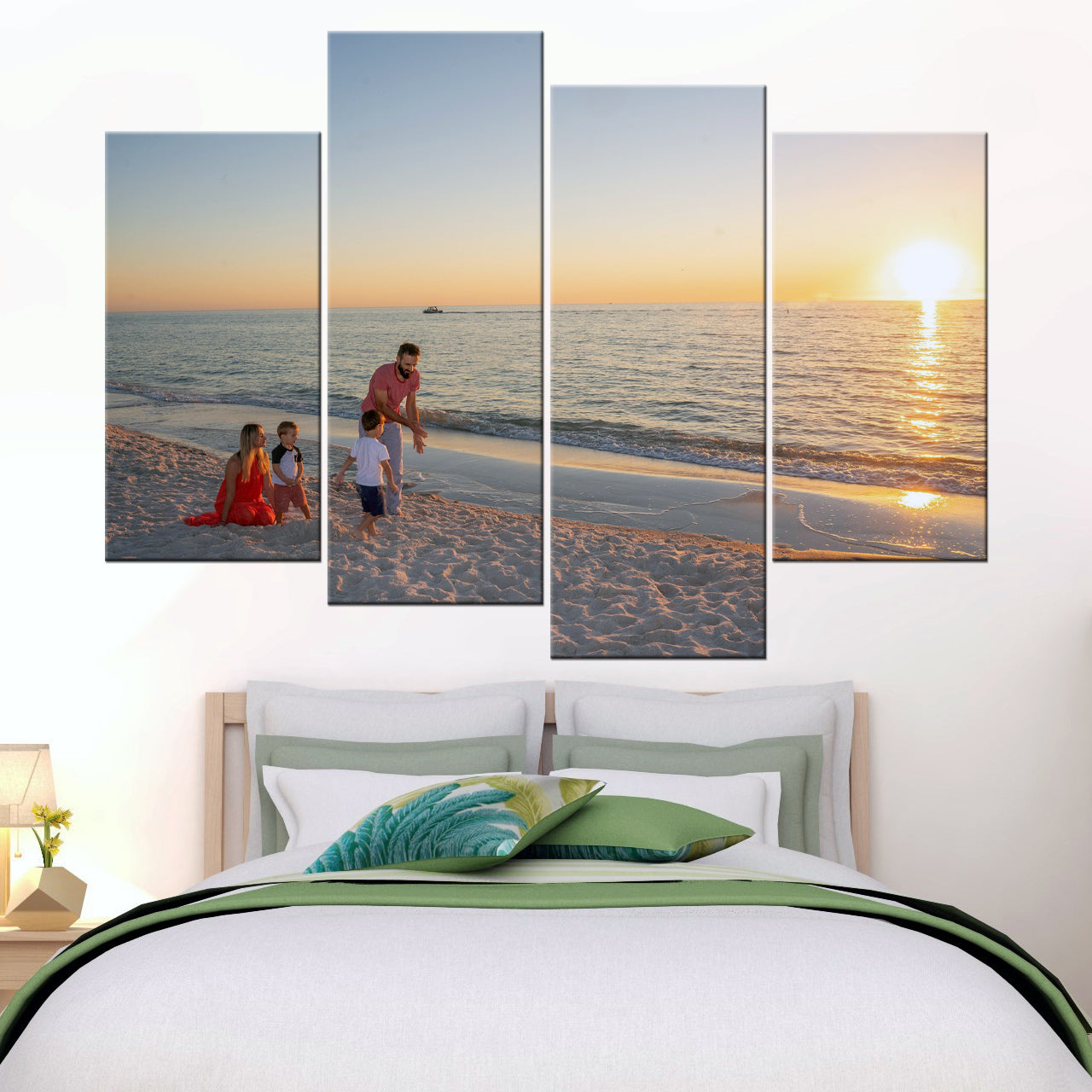 55x80cm 4 Panneaux Impression Photo Toile