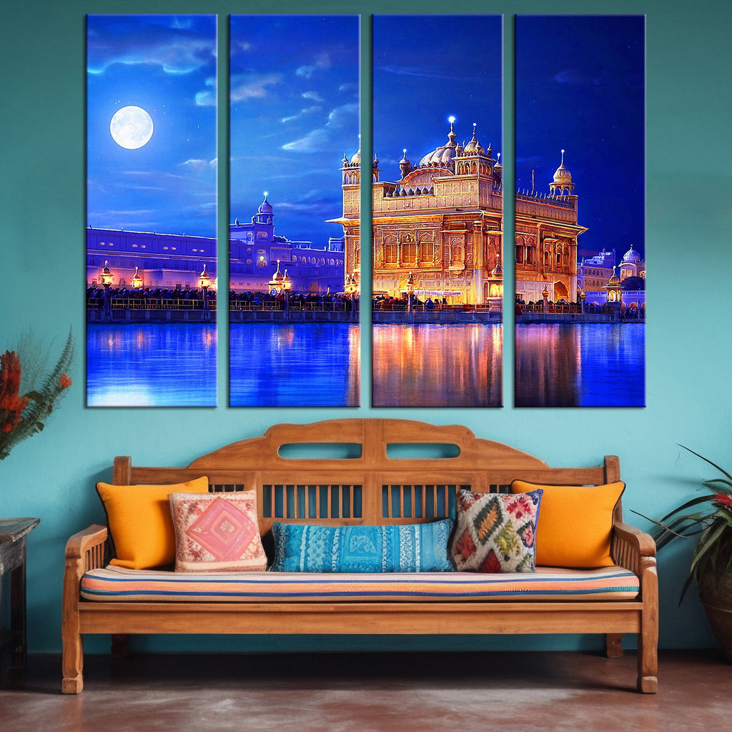 80x120cm 4 Parties Toile Personnalisé Photo