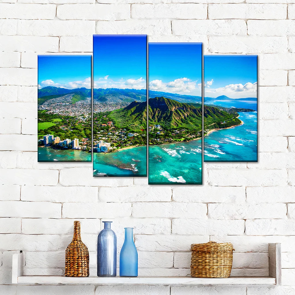 60x120cm 4 Parties Toile Personnalisé Photo