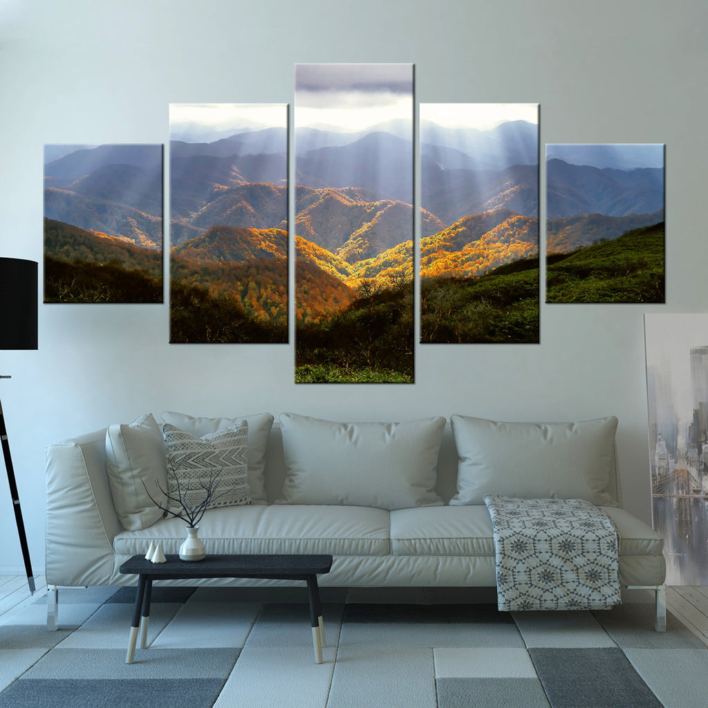 55x100cm 5 Panneaux Impression Photo Toile