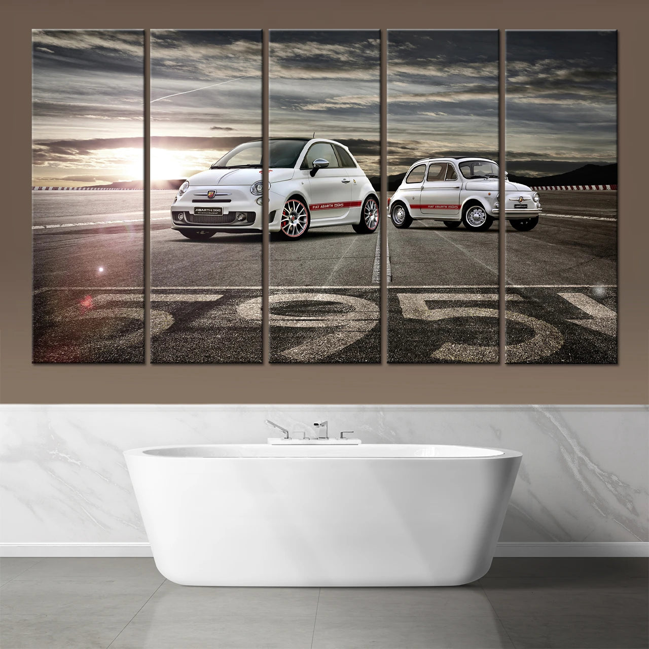 Grand Tableau Photo Personnalisé 5 Parties – Le Panoramique XXL (250x116cm)