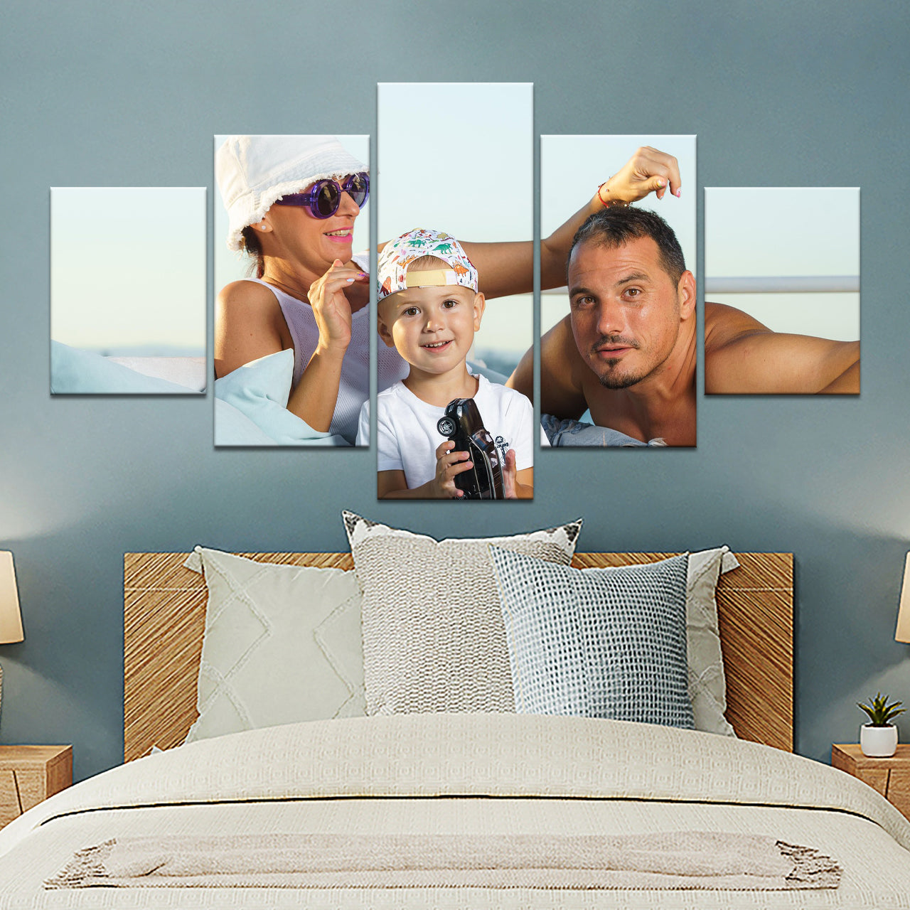 60x125cm 5 Panneaux Impression Photo Toile