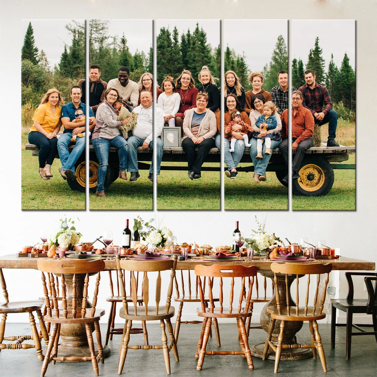 Grand Tableau Photo Personnalisé 5 Parties – Le Panoramique XXL (250x116cm)