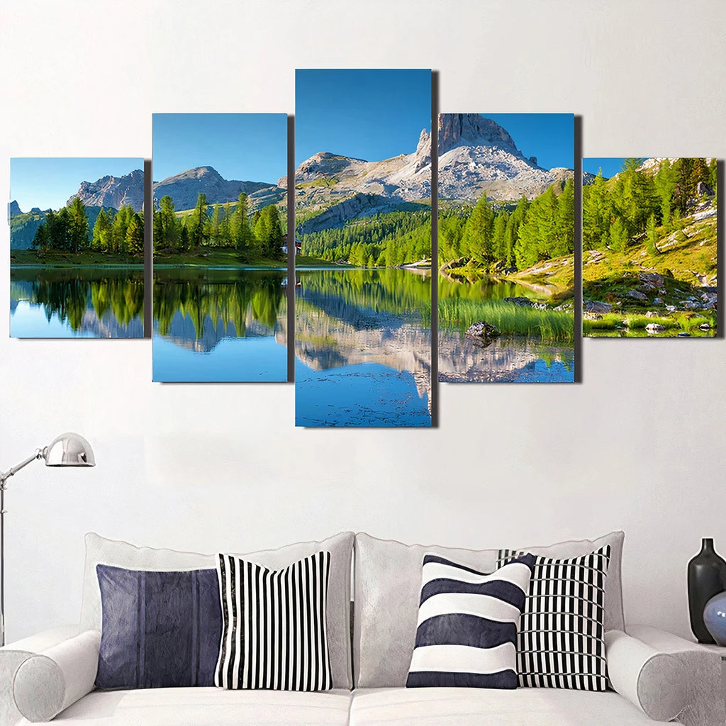 55x100cm 5 Parties Photo Sur Toile Personnalisé