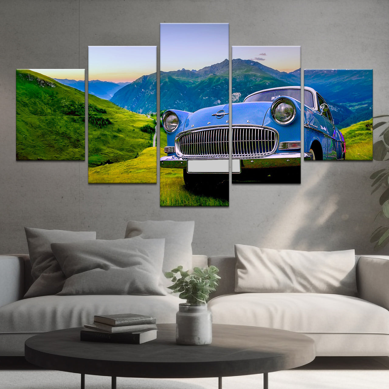 60x110cm 5 Panneaux Impression Photo Toile