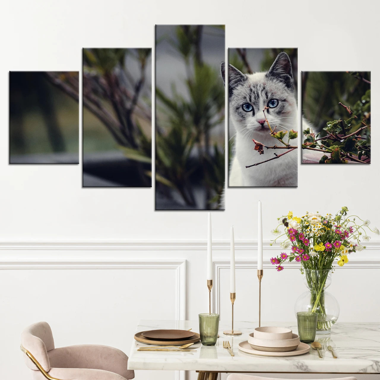 Tableau Photo Personnalisé 5 Parties Pyramide | 200x107cm