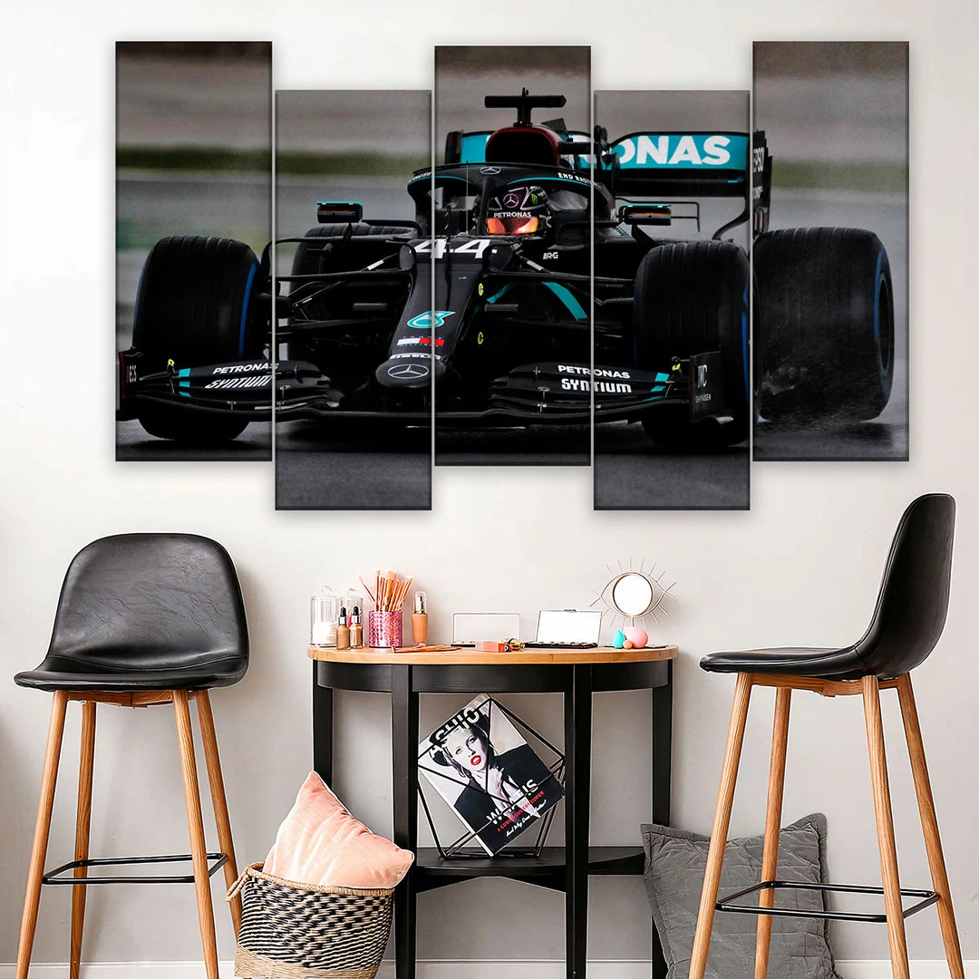 Tableau Photo 5 Parties "L'Onde" – Effet Décalé XXL (250cm)