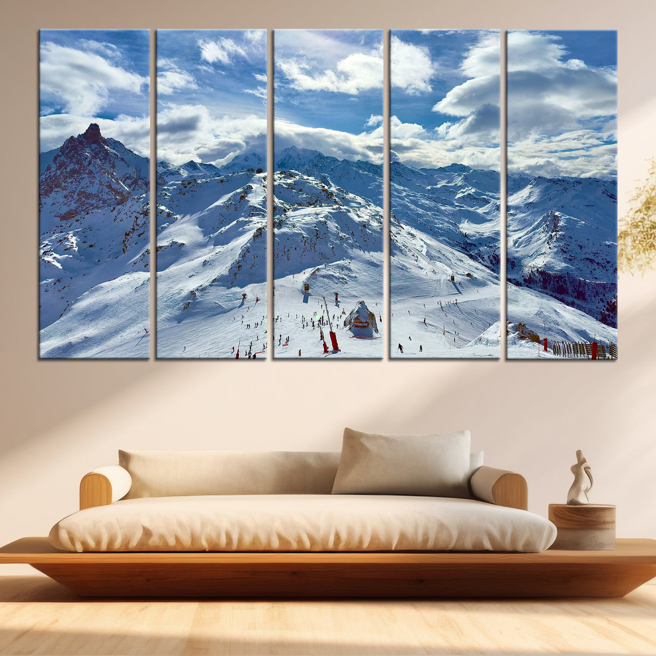 80x150cm 5 Panneaux Impression Photo Toile
