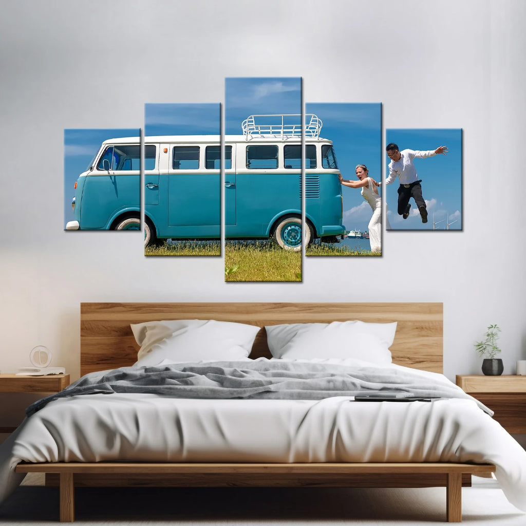 Tableau Photo Personnalisé 5 Parties Pyramide | 200x107cm