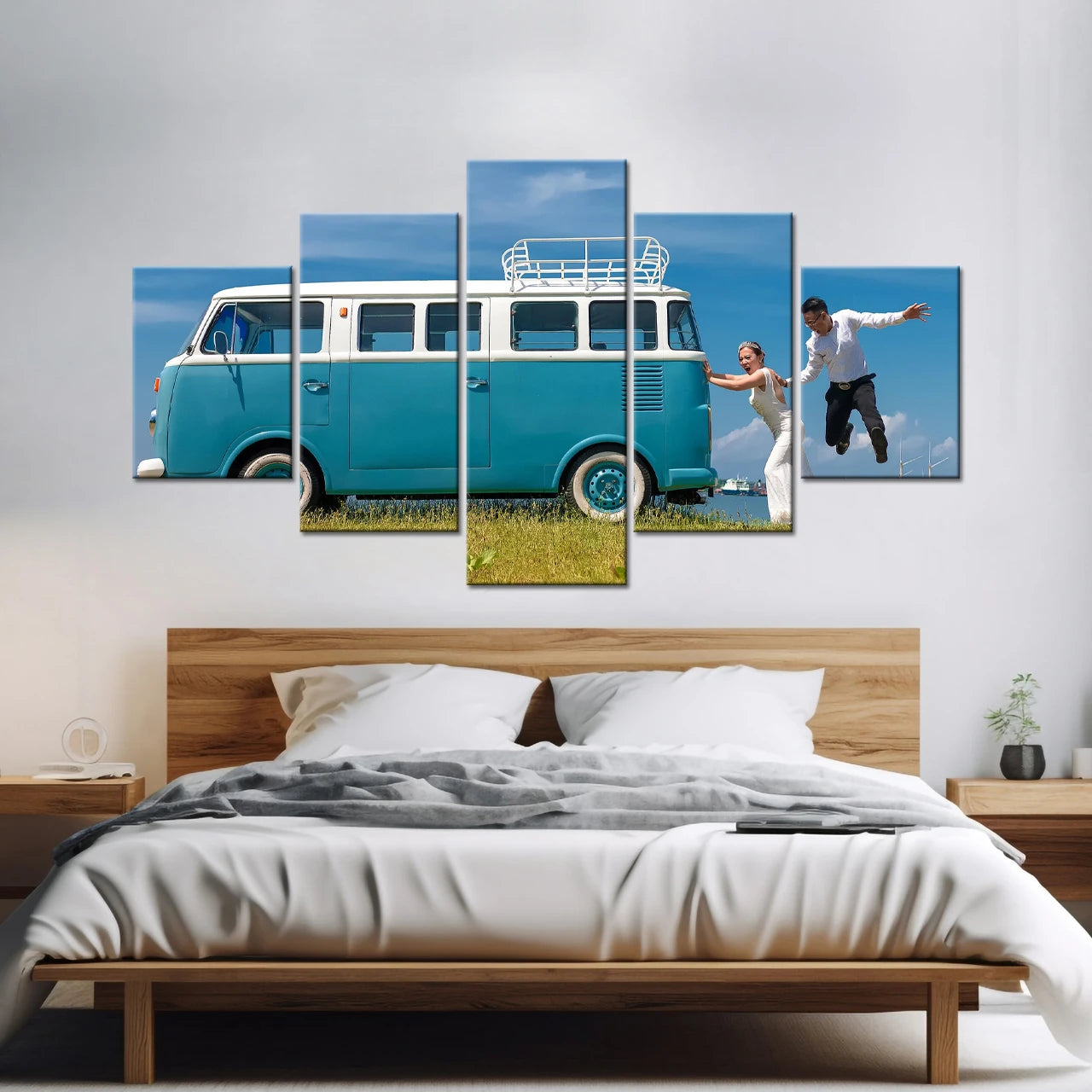 Tableau Photo Personnalisé 5 Parties Pyramide | 200x107cm