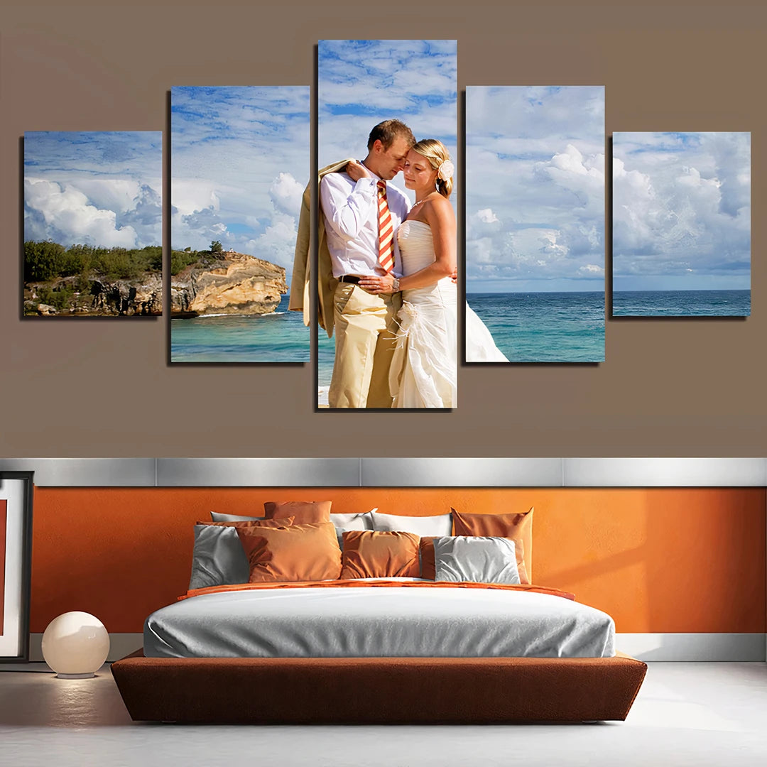 60x110cm 5 Parties Photo Sur Toile Personnalisé